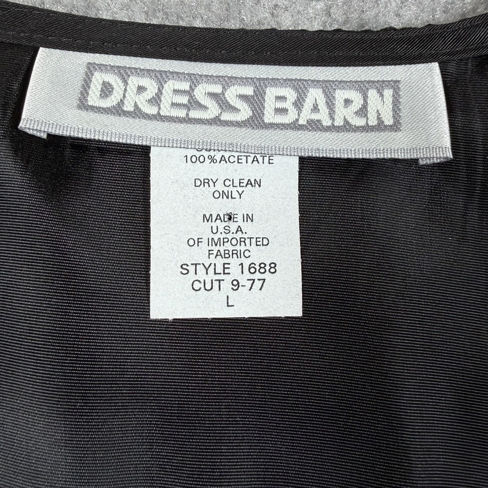 Vintage Dressbarn Vest Women's Large Velour Floral Metal Buttons Tie Back - Picture 3 of 6